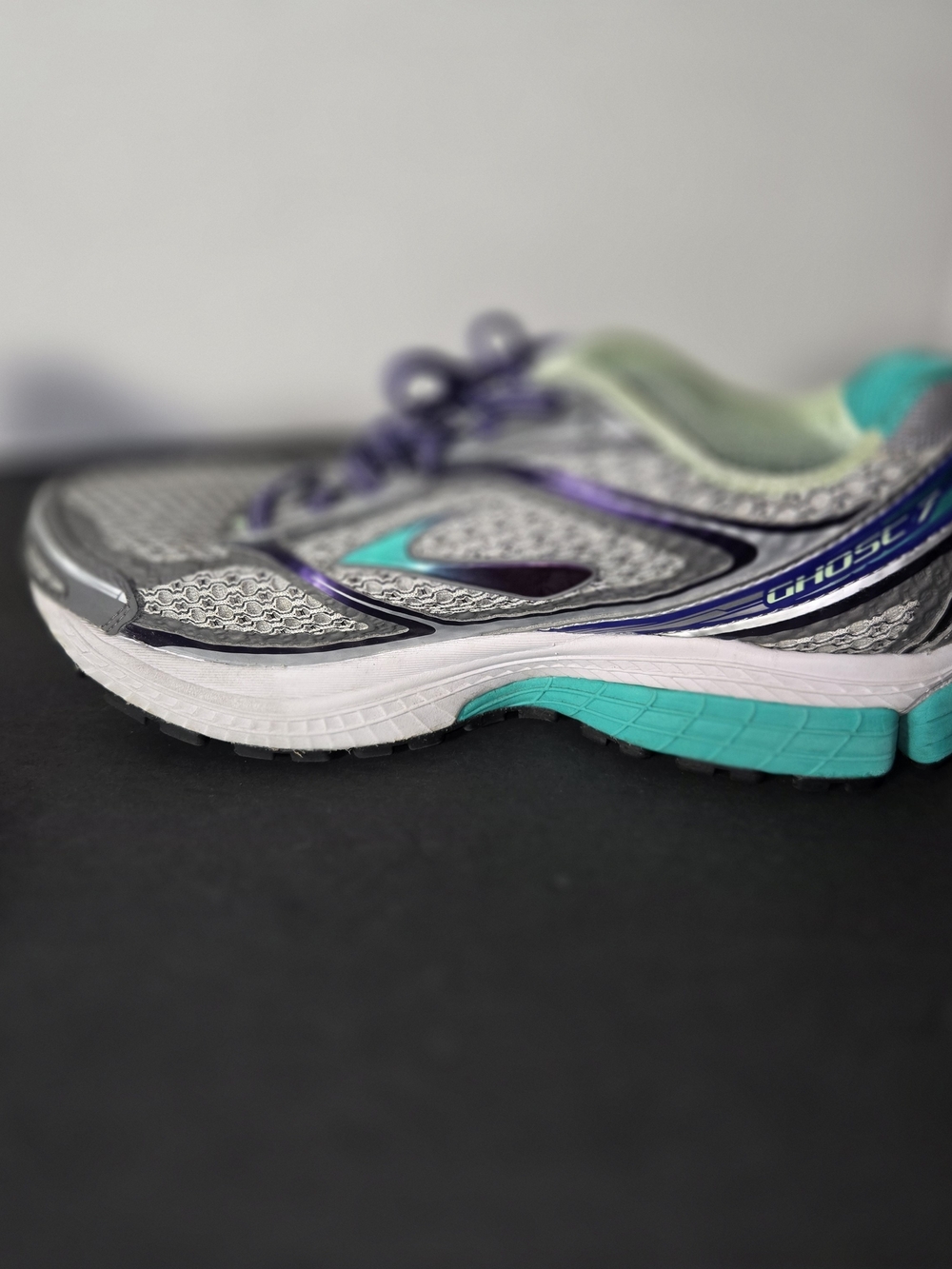 Brooks Ghost 7 'G7' Women's Running Shoes Gray/Teal/Purple Size 9 Wide - Picture 11 of 12